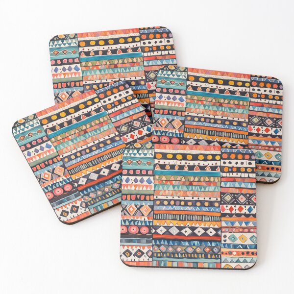 Item preview, Etchnic Abstract Scandinavian Kilim Pattern - Watercolor - Tribal, Ethnic, Traditional, Indian & Aztec Vintage Patter designed and sold by MyArt23.