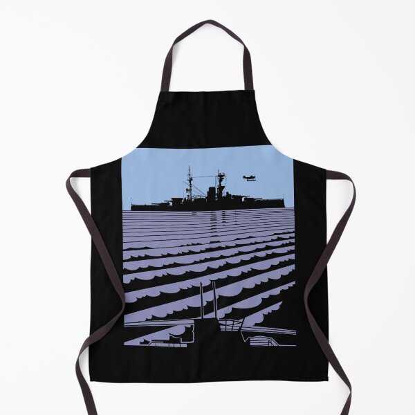 Item preview, WW2 British Battleship Royal Oak and German Submarine U-47 Wartime Scene designed and sold by MilitaryMart.