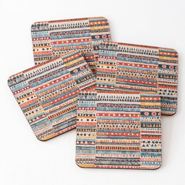 Item preview, Etchnic Abstract Scandinavian Kilim Pattern - Watercolor - Tribal, Ethnic, Traditional, Indian & Aztec Vintage Patter designed and sold by MyArt23.