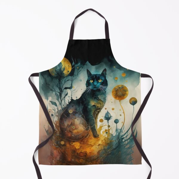 Item preview, Celestial Cats: Minimalist Alcohol Ink Illustration designed and sold by MarinaFila.