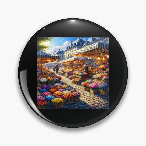 Item preview, Vibrant Flower Market Sunny Day Art designed and sold by BestArtByArvind.