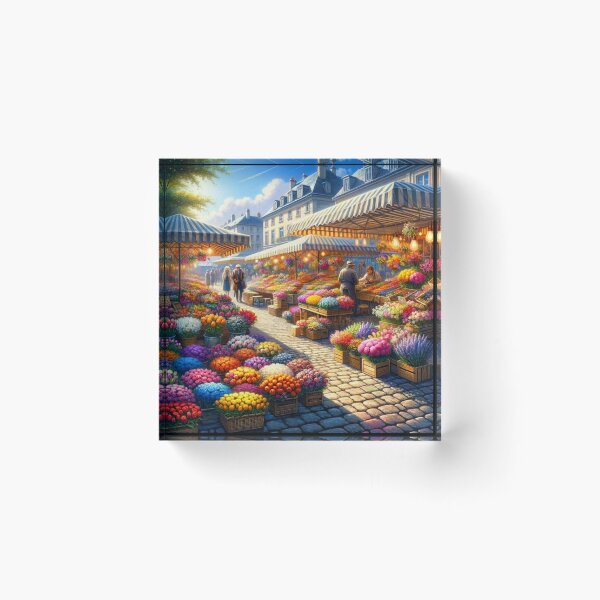 Item preview, Vibrant Flower Market Sunny Day Art designed and sold by BestArtByArvind.