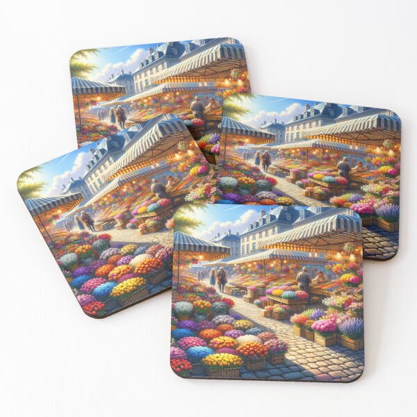 Item preview, Vibrant Flower Market Sunny Day Art designed and sold by BestArtByArvind.