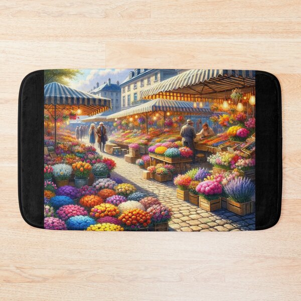 Item preview, Vibrant Flower Market Sunny Day Art designed and sold by BestArtByArvind.