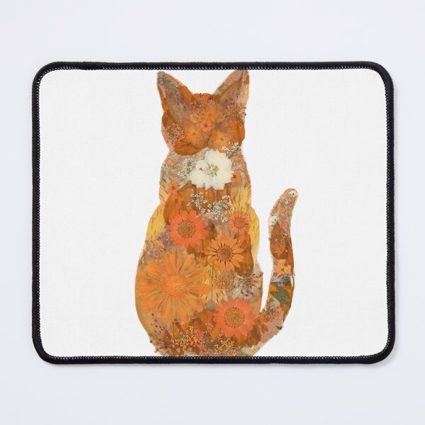 Item preview, Orange Cat - Pressed Flower Art designed and sold by suebarell.