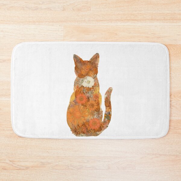 Item preview, Orange Cat - Pressed Flower Art designed and sold by suebarell.
