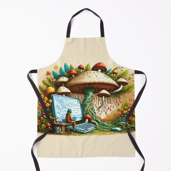Item preview, Enchanted Code: The Mycological Matrix of Python designed and sold by TuringTacoTales.