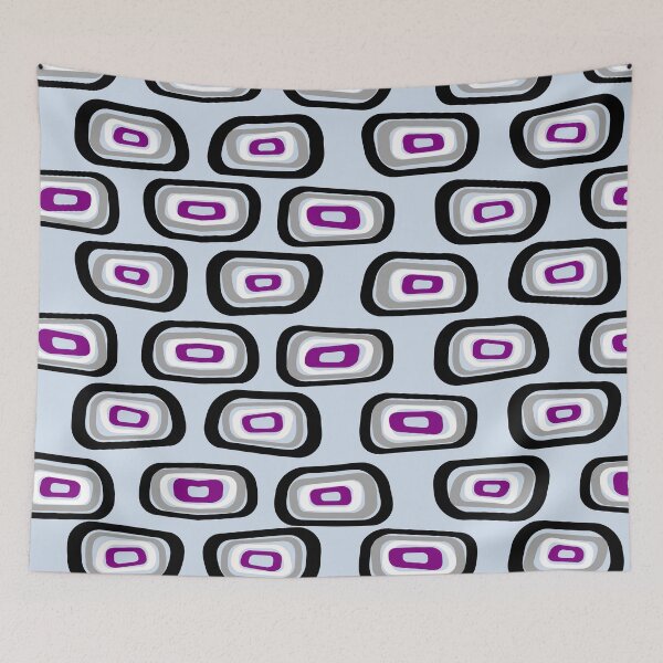 Item preview, Asexual pride vintage 1970s wallpaper pattern designed and sold by PhineasSpoon.
