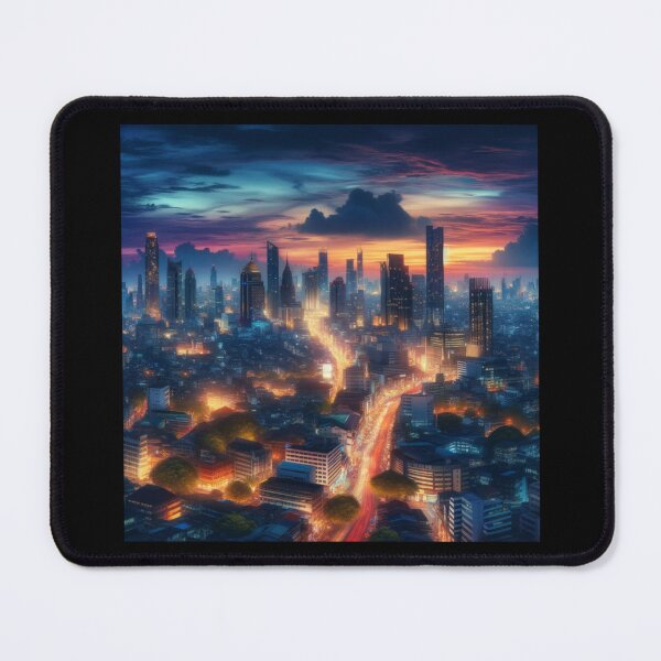 Item preview, Bustling Cityscape Dusk Art designed and sold by BestArtByArvind.