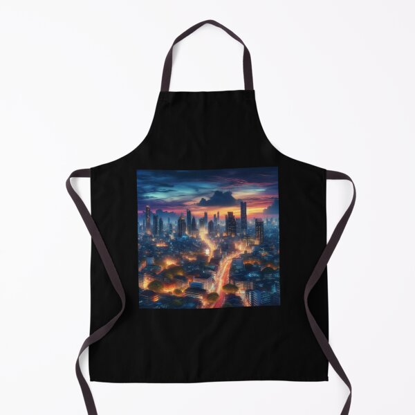 Item preview, Bustling Cityscape Dusk Art designed and sold by BestArtByArvind.