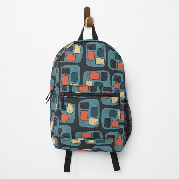 Item preview,  Retro pattern No73b - aged muted shape groups (orange and dark blue) designed and sold by TalkingHerds.