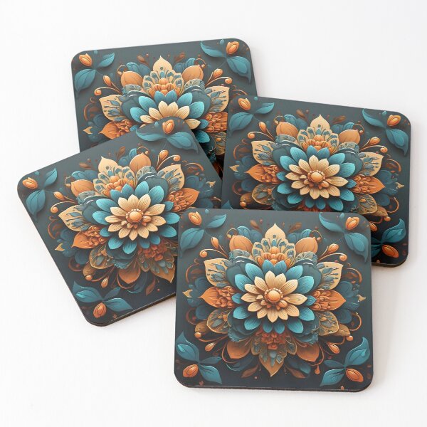 Item preview, Floral Harmony Revival: Vintage Flower Mandala designed and sold by WAUZ.