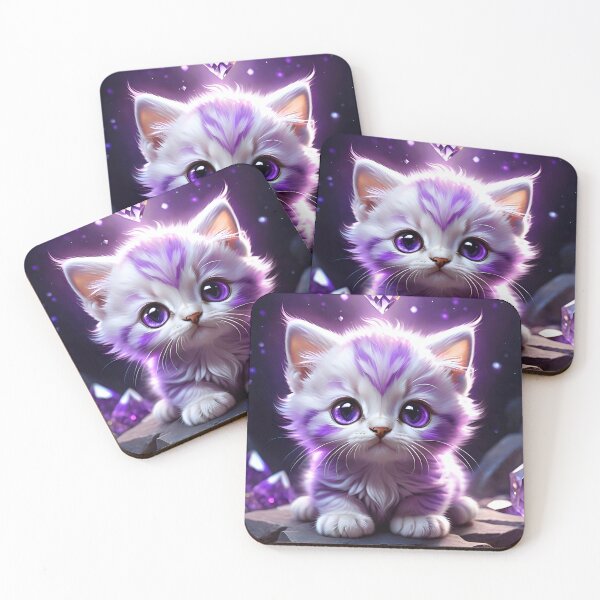 Item preview, Adorable Amethyst Kitty Cat designed and sold by TheArtOfPat.