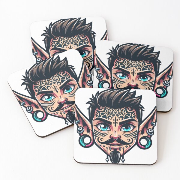 Item preview, Elfo tatuado con piercings. designed and sold by Matheus Castellucci.