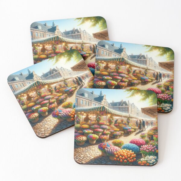 Item preview, Vibrant Flower Market Sunny Day Art designed and sold by BestArtByArvind.