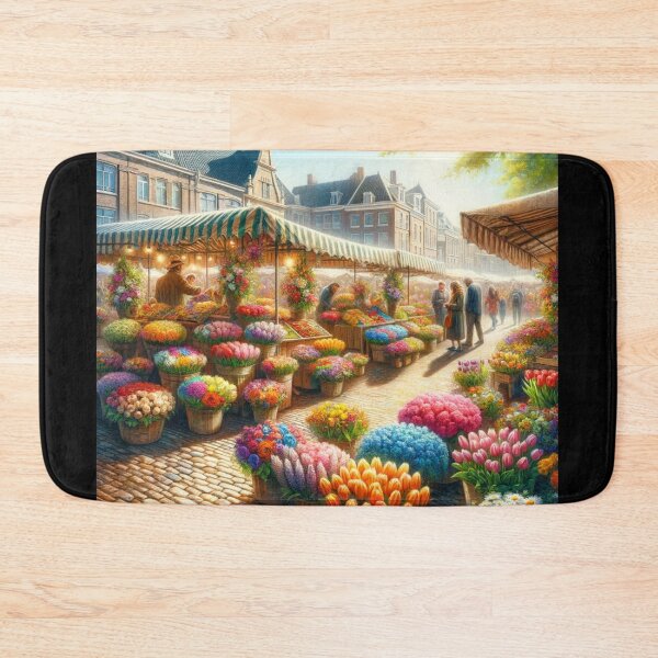Item preview, Vibrant Flower Market Sunny Day Art designed and sold by BestArtByArvind.