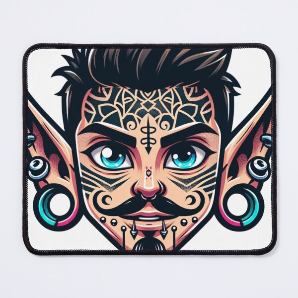 Item preview, Tattooed Elf With Piercings. designed and sold by Matheus Castellucci.