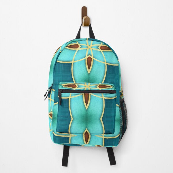 Item preview, Gold Teal Boho Geometric Pattern XV designed and sold by © Maya Lavda || wocado.