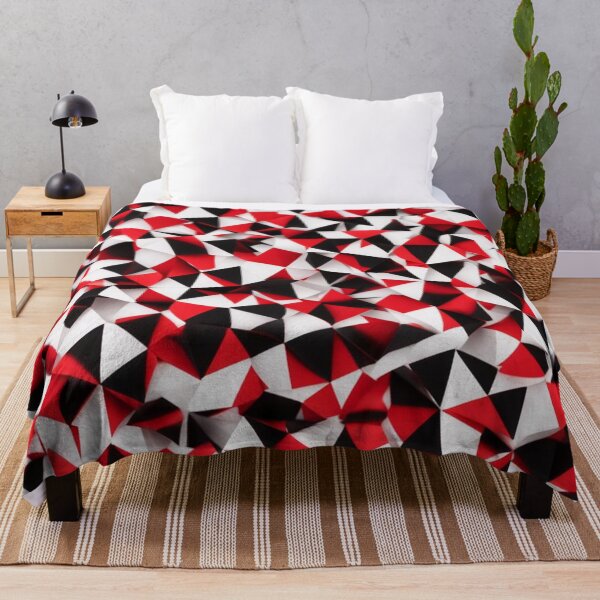 Item preview, White Red Black Triangle Pattern designed and sold by Simplybe1.