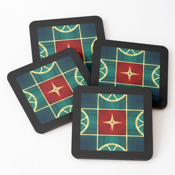 Item preview, Royal Red  Gold Teal Boho Geometric Pattern XVIII designed and sold by © Maya Lavda || wocado.