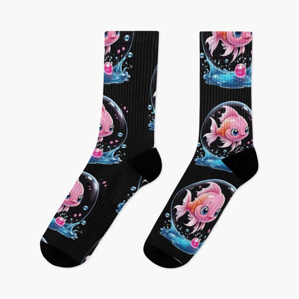 Item preview, Dive into Style with our Pinky Fish in a Giant Bubble Design - Perfect Gift Option! designed and sold by JOY STORE 45.