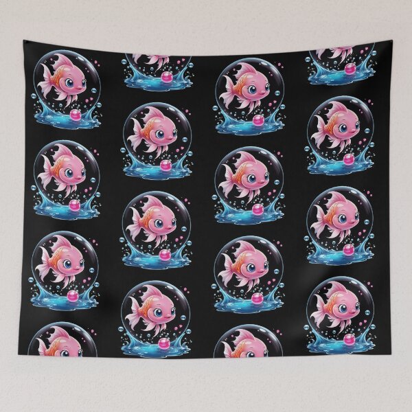Item preview, Dive into Style with our Pinky Fish in a Giant Bubble Design - Perfect Gift Option! designed and sold by JOY STORE 45.