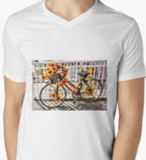 Flowered Pedal Power - Florida Men's V-Neck T-Shirt