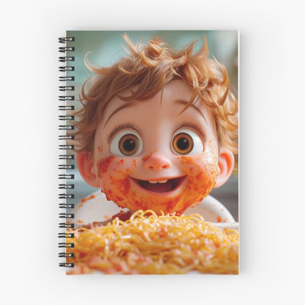 Item preview, A messy, adorable cartoon baby with her head covered in spaghetti designed and sold by Emre Karaarslan.