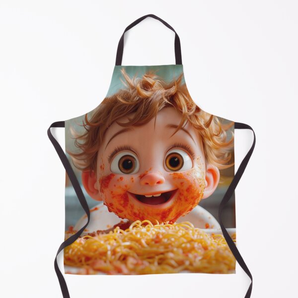 Item preview, A messy, adorable cartoon baby with her head covered in spaghetti designed and sold by Emre Karaarslan.