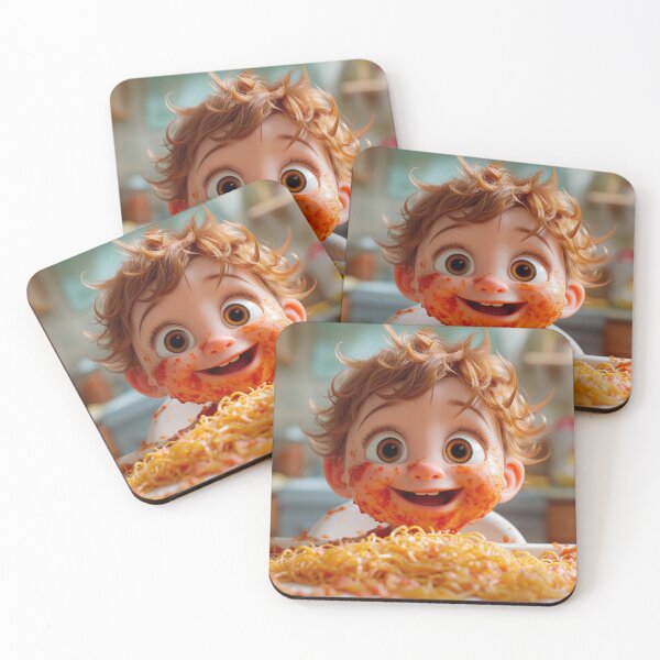 Item preview, A messy, adorable cartoon baby with her head covered in spaghetti designed and sold by Emre Karaarslan.