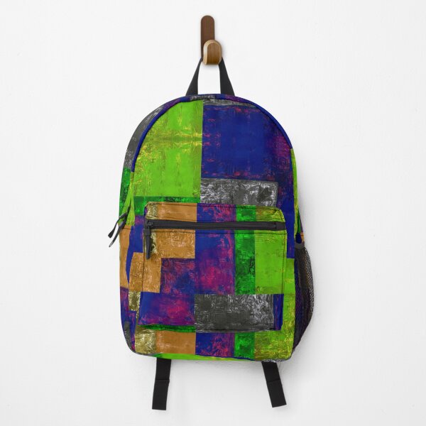 Artikelvorschau, Helles, abstraktes, mehrfarbiges Patchwork mit geometrischen Ziermustern entworfen und verkauft von ArtistSunny.