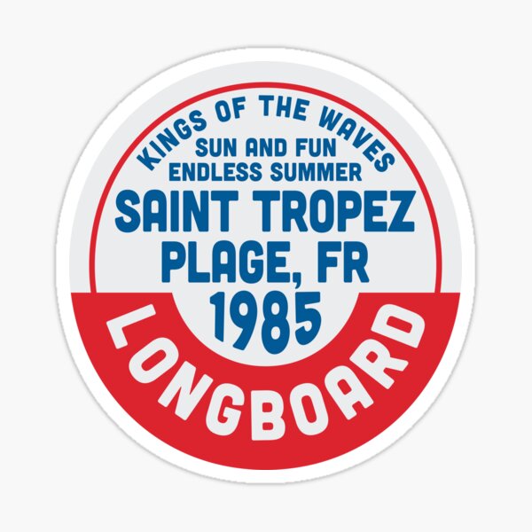 Item preview, Retro Saint Tropez Beach Sticker designed and sold by TonySpencer.