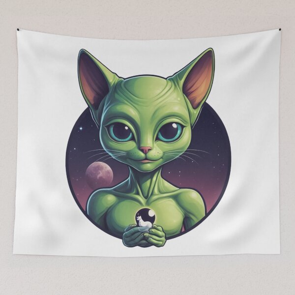 Item preview, Alien Cute Cat Logo designed and sold by Simplybe1.