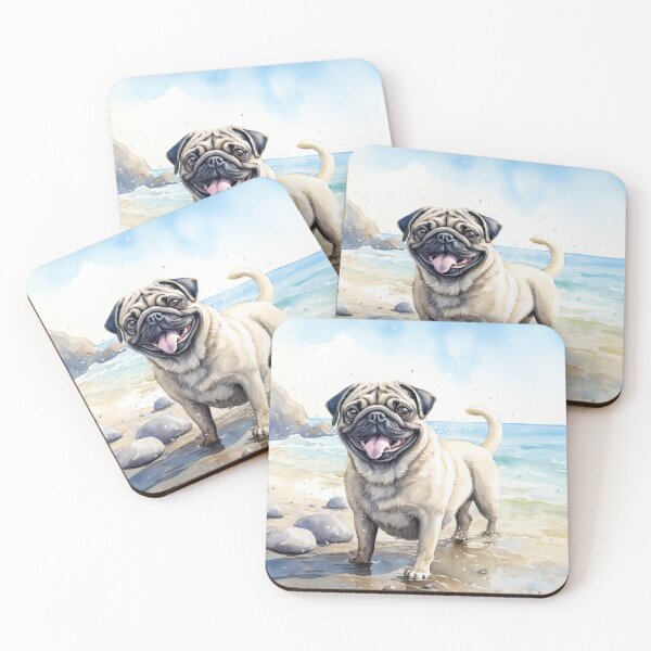 Item preview, Pug At The Beach designed and sold by Bitware.
