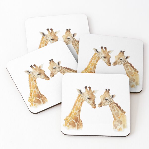 Item preview, Watercolor Loving Giraffe, love forever designed and sold by PandaKunst.