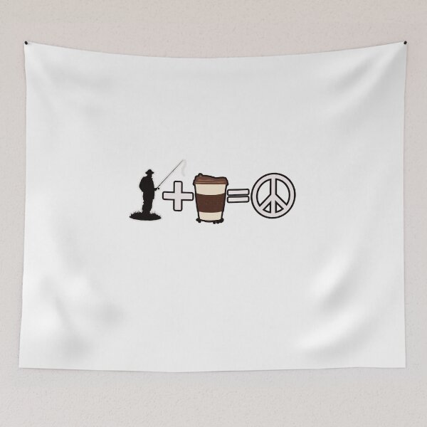 Item preview, fishing, coffee, peace  designed and sold by White Tiger Designz .
