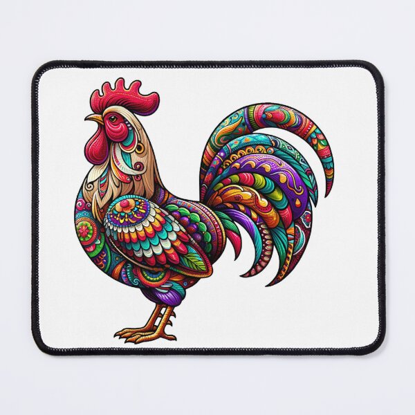 Item preview, Alebrije style Rooster with Whimsical fusionof bold, psychedelic patterns. designed and sold by TheScruffyGoose.