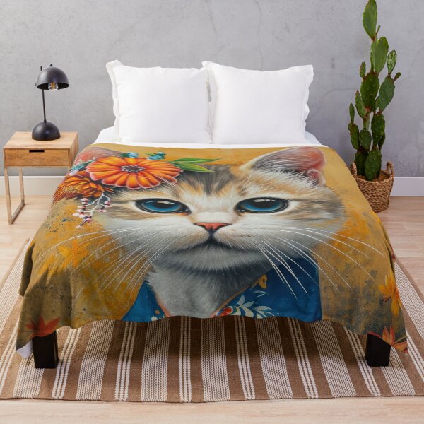 Item preview, cute Maiko cat in kimono, Japanese kawaii art illustration designed and sold by WallyPink.
