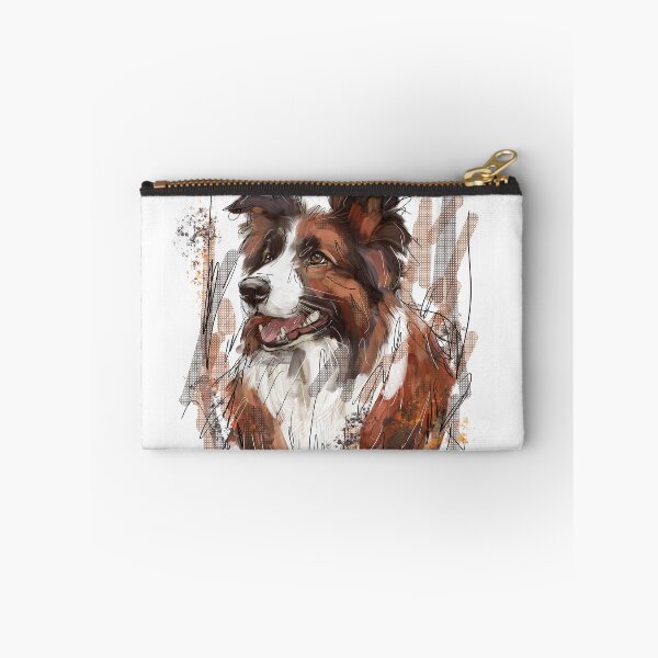 Item preview, Brown and White Border Collie designed and sold by TraceyMackieArt.