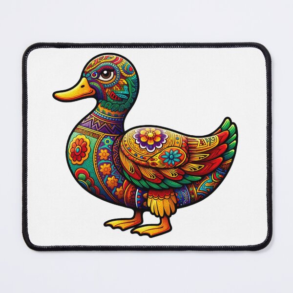 Item preview, Dazzling, dream-inspired Duck with elaborate, Alibrije style vibrant patterns and bold hues designed and sold by TheScruffyGoose.