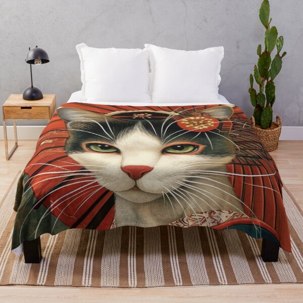 Item preview, cute Maiko cat in kimono, Japanese kawaii art illustration designed and sold by WallyPink.
