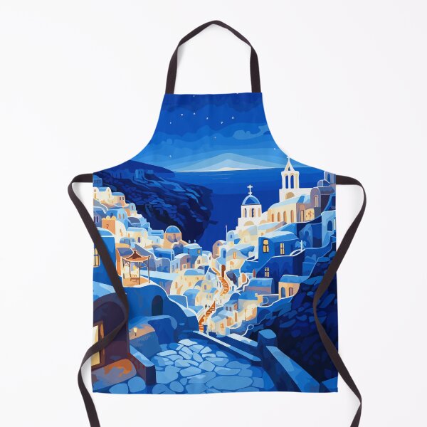 Item preview, Santorini Greece Moon Night Lofi Minimalist Art designed and sold by LVTFCOarts.