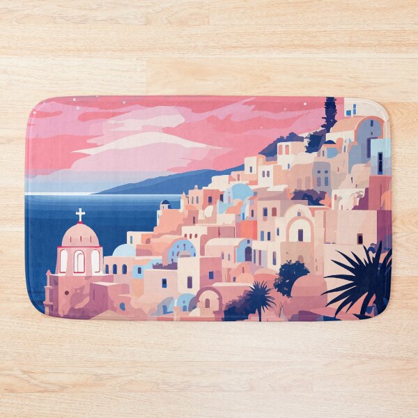 Item preview, Pastel Lofi Greek Art Santorini Greece Evening designed and sold by LVTFCOarts.
