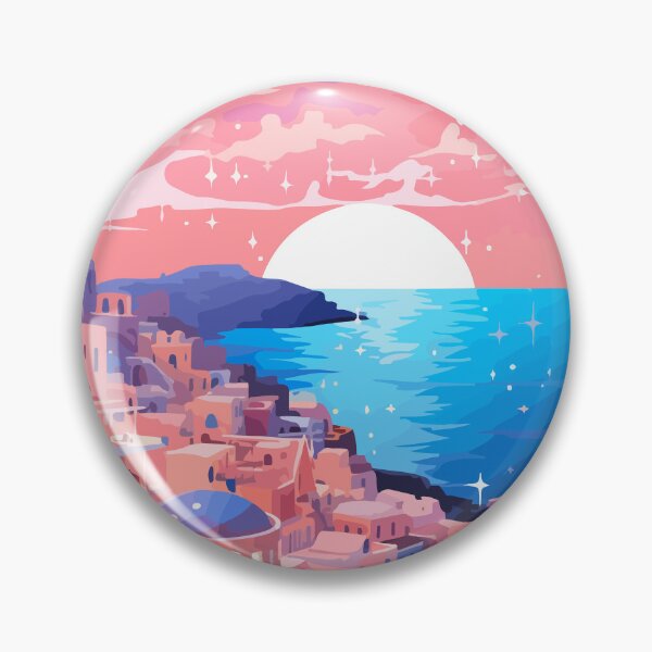 Item preview, Beautiful Santorini Greece Pastel Greek Aesthetic designed and sold by LVTFCOarts.