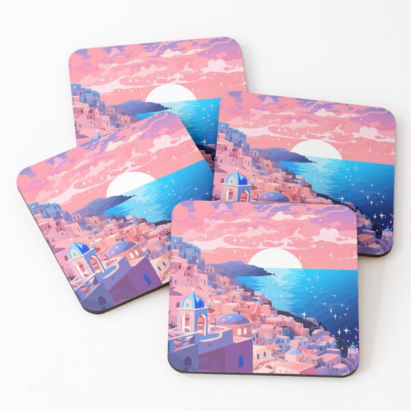 Item preview, Beautiful Santorini Greece Pastel Greek Aesthetic designed and sold by LVTFCOarts.