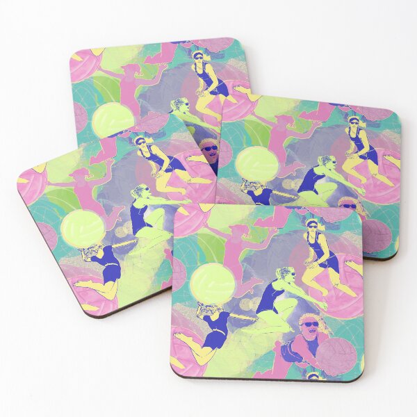 Item preview, Pattern - Retro Vibes Female Beach Volleyball designed and sold by Eejee-SK.