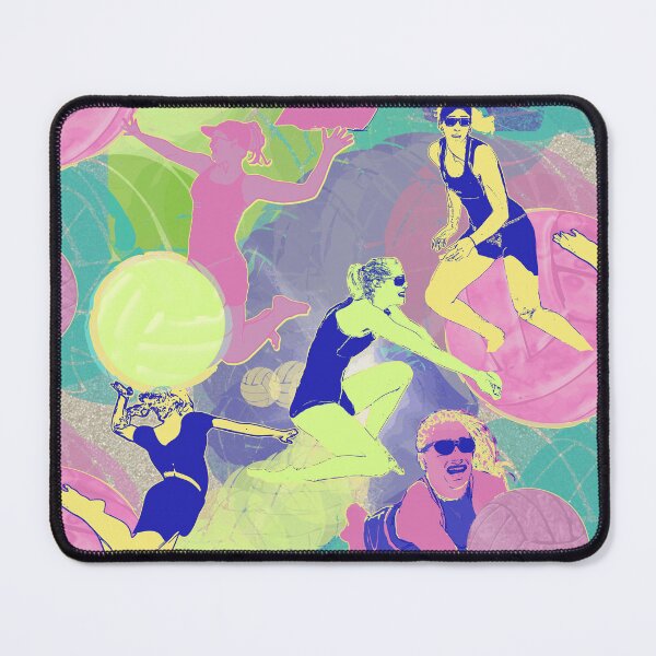 Item preview, Pattern - Retro Vibes Female Beach Volleyball designed and sold by Eejee-SK.