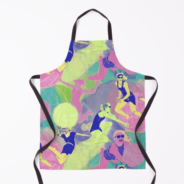 Item preview, Pattern - Retro Vibes Female Beach Volleyball designed and sold by Eejee-SK.