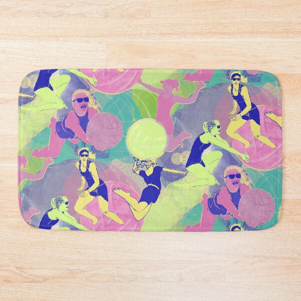 Item preview, Pattern - Retro Vibes Female Beach Volleyball designed and sold by Eejee-SK.