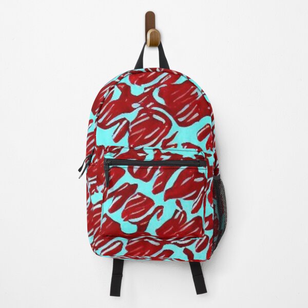 Item preview, Abstract Red and Turquoise Pattern designed and sold by calibrit.